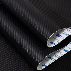 <span class=keywords><strong>Autocollant</strong></span> en fibre de carbone 0.8mm à motif de rayures en sergé écologique Autocollants de voiture en tissu vinyle PVC pour voitures Led et volant léger - Product Image 3