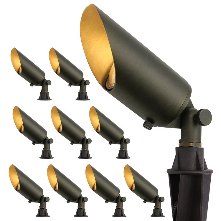 USA Warehouse LT2102 Outdoor Lights Garden IP65 Landscape Lighting Tree Villa Decoration Illumination Cast Brass Spotlight