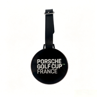 Étiquette personnalisée en émail dur pour sac de golf avec sangle en cuir, souvenir de club de golf, étiquette d'information sur la distance pour les golfeurs, étiquette souvenir de club de golf