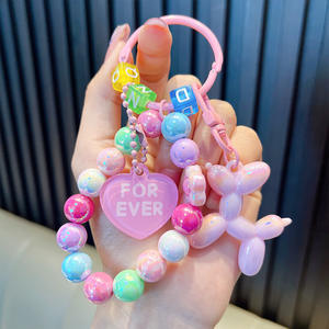 2025 New Mobile Phone Chain Women's <b>Bracelet</b> Creative <b>Couple</b> Car Bag Gift Wholesale Acrylic Beaded Balloon Dog Keychain Pendant - Product Image 4