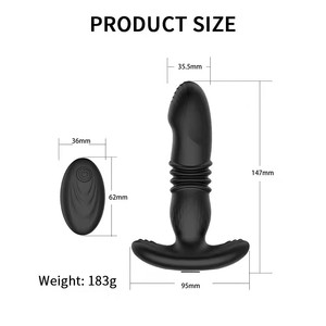 Stimolatore Anale Elettronico Vibrante Ricaricabile USB <span class=keywords><strong>per</strong></span> Massaggio Prostatico a Spinta - Product Image 6