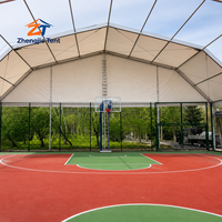 Pavillon modulaire multi-panneaux pour événements sportifs (tennis, basketball) avec toiles murales à fixation rapide et plafond durable pour les matchs de basketball