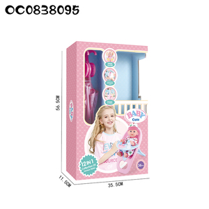 Set <span class=keywords><strong>Bambola</strong></span> Simulazione Neonato da 12 Pollici con <span class=keywords><strong>Passeggino</strong></span> <span class=keywords><strong>e</strong></span> Lettino - Product Image 6