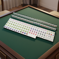 Tuiles de Mahjong Américaines Personnalisables en Acrylique Vert Transparent, Résistantes à l'Eau, Durables, Écologiques et Portables