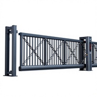 Moderne infraroodsensor veiligheids aluminiumlegering poorten automatische cantilever schuifpoort buiten voor fabriek magazijn boerderij