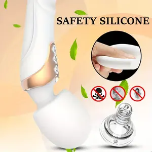 Gelances <span class=keywords><strong>Double</strong></span> Head AV Wand Ukuran Besar Vibrator Kuat Motor Ganda Silikon Wand Pemijat Titik G 10 Mainan untuk <span class=keywords><strong>Stimulator</strong></span> Pasangan - Product Image 6