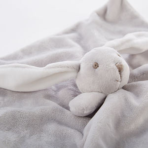 Custom machen Bio-Baumwolle Baby Gefüllte Plüsch Doudou/Hase Tröster Baby decke Mit Elefant Kopf/Schlaf bär Doudou Spielzeug - Product Image 3