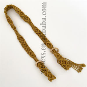 <span class=keywords><strong>Macrame</strong></span> สายรัดโยคะผ้าฝ้ายปรับได้สายรัดสำหรับเล่นโยคะ MY104 - Product Image 3