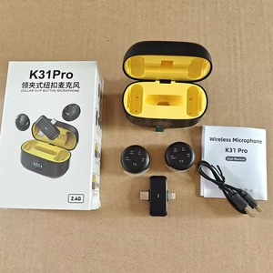 Microphone sans fil professionnel double K31 2-en-1 Plug-and-Play avec réduction de bruit pour TikTok, podcasting portable et studio musical - Product Image 6