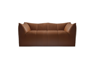 Moderne Wohnzimmer möbel Luxus Tan Leder Mario Bellini Le Bambole Sofa Replica - Product Image 2