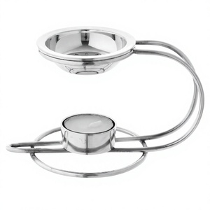 Brûleur d'encens en acier inoxydable avec porte-bougie, diffuseur d'aromathérapie, pour une utilisation toute l'année à la maison, porte-encens en solde - Product Image 1