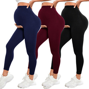 Pantalones de Yoga Antibacterianos para Mujeres Embarazadas, Pantalones Deportivos de Maternidad, <span class=keywords><strong>Leggings</strong></span> de Alta Calidad - Product Image 1