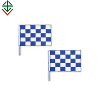 Drapeau à carreaux voiture de course fer sur patchs réparation appliques jeu de voiture patchs brodés pour t-shirt