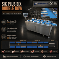 Báscula Combinada de Carga Manual Acero Inoxidable 304 12 Cabezales en Dos Filas para Salmón Bacalao Macarela Filetes de Pescado