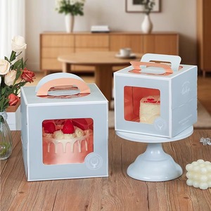 Boîtes à gâteaux d'anniversaire biodégradables pliables de qualité alimentaire de 3 pouces avec logo, vente en gros du fabricant - Product Image 2