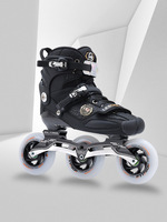 Chaussures de roller en ligne à une rangée en fibre de carbone professionnelles pour adultes Roulements Seiko Haute résistance au rebond Roues en PU 85A Durables