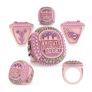 خواتم بطولة مخصصة رخيصة لفرق الرياضات المختلفة، خواتم رياضية مخصصة من السبائك بسعر الجملة - Product Image 3