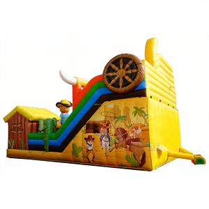 Lilytoys Tobogán Inflable con Diseño de Granja Occidental para Niños, con Pista de Deslizamiento Rápido y Circuito de Obstáculos, Equipo de Juego de PVC - Product Image 2