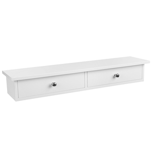 Estante de Baño VASAGLE, Montado en la Pared para Almacenamiento en el Hogar, Estantes Flotantes <span class=keywords><strong>con</strong></span> Soportes Ocultos y 2 Cajones - Product Image 5