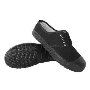 Chaussures de travail basses noires pour hommes, antidérapantes, résistantes à l'usure, couleur unie, protection des pieds pour le sport - Product Image 1