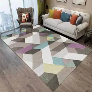 3D时尚设计印花彩色房间矩形客厅室内地毯和地毯