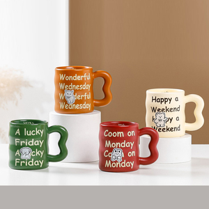 Taza de Agua para Oficina con Diseño Único, Sublimación Creativa en Inglés, Colorida, Esmaltada, Divertida, con Animales y Letras - Product Image 1