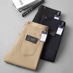 Bestseller Großhandel Hosen sportlich / cargo / gerade retro-Design gestreift Slim Fit Herren Business lässig Chino-Hose Hosen