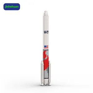 MOC Américain 1:110 Rocket Building Block Set Saturn Carrier Launch Vehicle Bricks Toys Children BirthdayGift