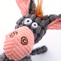 Jouet pour chien en peluche Playpal, âne amusant en forme d'âne, résistant aux morsures et aux grincements de dents, avec son BB