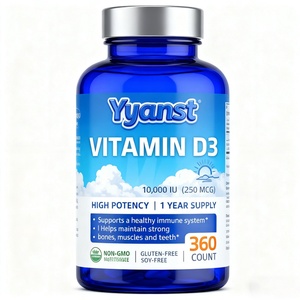 Cápsulas Blandas de Vitamina D3 de Alta Potencia 10000 UI, Marca Privada OEM/ODM, Apoya un Sistema Inmunológico Saludable, Ayuda a Mantener Huesos Fuertes - Product Image 1