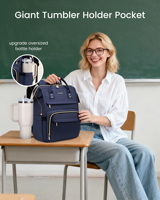 Sac à dos de voyage imperméable LOVEVOOK 15,6 17 pouces, sacs pour ordinateur portable pour étudiants, sac à dos pour ordinateur portable pour adolescents, sac à dos pour femmes avec poche pour gobelet