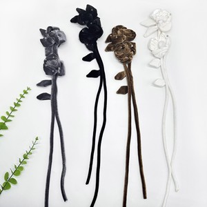 Kain beludru buatan tangan, hiasan bunga mawar, aksesori bunga 3D Applique Pin kain untuk gaun, syal, topi, tas, mantel, Blus - Product Image 2