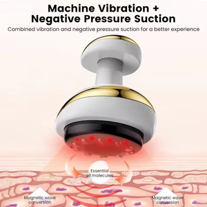 Masseur corporel électrique amincissant, stimulant la drainage lymphatique, anti-cellulite, avec ventouses de massage par aspiration et Gua Sha - Product Image 6