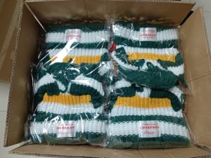 Quelle Fabrik Großhandel Mode Custom Logo Cosplay Ohren Paar Strick mützen Häkeln Gestreifte Mütze Mit Ohren - Product Image 5