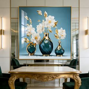 Pintura Decorativa Moderna en Porcelana de Cristal con Impresión HD Personalizada, Cuadrada, para Comedor, Estudio, Sala de Estar, Decoración del Hogar - Product Image 6