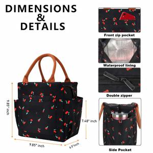 <b>Women</b> Cute <b>Lunch</b> <b>Box</b> Reusable Insulated <b>Lunch</b> Bags Large Capacity Lunchbox Cooler <b>for</b> Work Picnic - Product Image 2