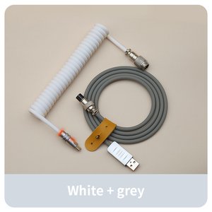 Nhà Máy Bán Buôn Cuộn Cuộn Loại C Cáp Bàn Phím Chất Lỏng Silicone Kẽm Hợp Kim Tự Làm Phi Công Cho Bàn Phím Cơ Khí Cáp - Product Image 6