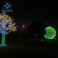 ANPU Lighting - Luz LED RGB de Metal con Motivo de Globo Gigante Navideño, IP65 Impermeable, Decoración para Eventos al Aire Libre, Control por Aplicación, Regulable