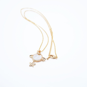 2025 Nueva gran oferta de collar con colgante de Planeta de oro rosa de alta calidad para niñas personalizado listo para enviar - Product Image 3