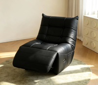 Canapé Caterpillar de luxe VOXHOME, inclinable électrique capitonné, pivotant, avec commande vocale USB, 2 options de cuir, meubles de salon