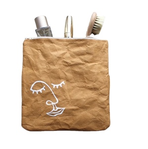 Sac à main de ligne pour <span class=keywords><strong>femme</strong></span>, accessoire moderne de <span class=keywords><strong>dessin</strong></span> de ligne, sac en papier lavable, sac à cosmétiques, sac de voyage de style <span class=keywords><strong>minimaliste</strong></span> - Product Image 3