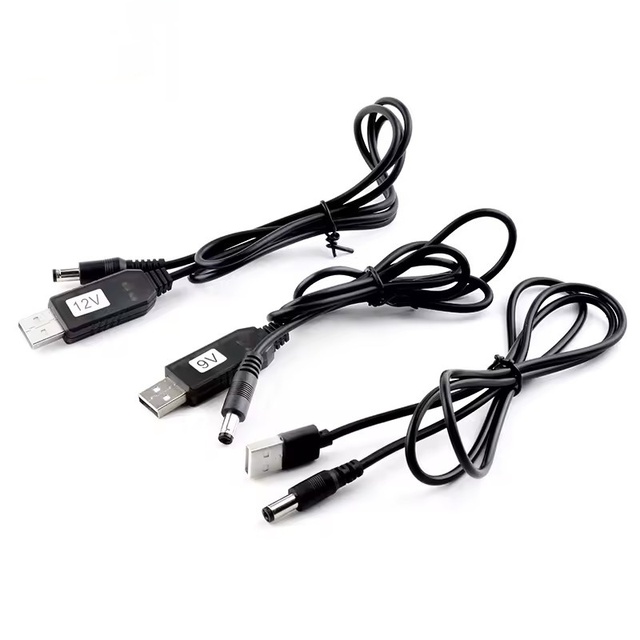 USB Voltage boost Cable 5V to 9V12V Power Bank, Portable Power Bank Connected to Router, Voltage Conversion Power Supply Cable