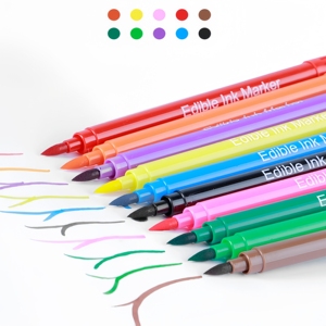 Marcadores <span class=keywords><strong>Comestibles</strong></span> en Stock de Fábrica, Bolígrafos Especiales para Decoración de Pasteles y Fondant, Pigmento Comestible para Dibujar y Revestir Galletas - Product Image 6
