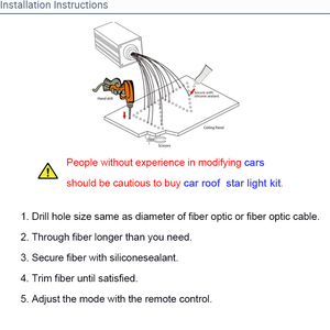 Plafonnier étoilé pour toit de voiture, décoration intérieure, ciel étoilé, panneau acoustique de plafond, kit d'éclairage LED, kit de plafonnier étoilé - Product Image 4