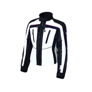 Veste de moto respirante à col montant été hiver course moto à mailles tissu Cordura vestes à col zippé - Product Image 1