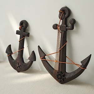 Decoración de Pared con Ancla de Madera Mediterránea, Juego de Varias Piezas, Decoración para el Hogar - Product Image 2