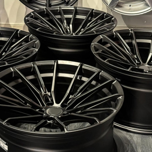 Cerchi Auto 722Auto 18 19 20 21 22 <span class=keywords><strong>24</strong></span> 26 Pollici Multi-Raggio Forgiati 5x120 5x112 5x114.3 Nero Lucido Concavo Profondo - Product Image 6
