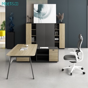 Modern Luxury CE Certified Executive Workstation High-Tech High-Durable Office <b>Desk</b> with Activity <b>Cabinet</b> for Bosses - Product Image 5