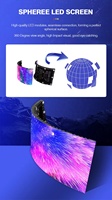 Pantalla LED Esférica Flexible, Curva, Interactiva, con Forma de Globo, para Exhibiciones Publicitarias