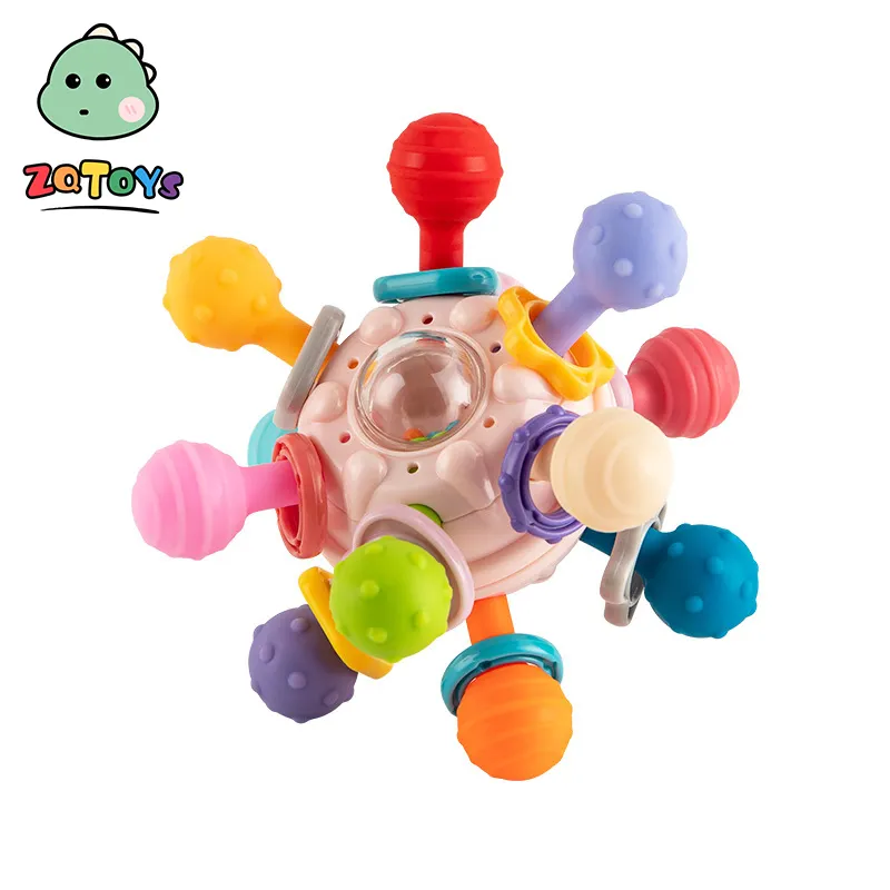 Zhiqu Toys Baby Puzzle Manhattan Atom Ball Baby Beiß stift Weich kleber Gekochter Zahn kleber Hand Scratch Ball Kinderspiel zeug Kunststoff